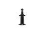 A black, adjustable mount for indoor or outdoor use