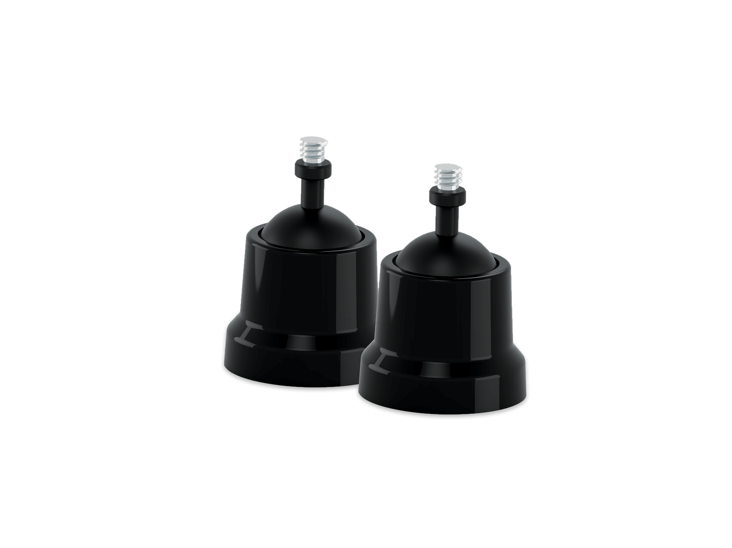 Two black outdoor mounts