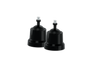 Two black outdoor mounts
