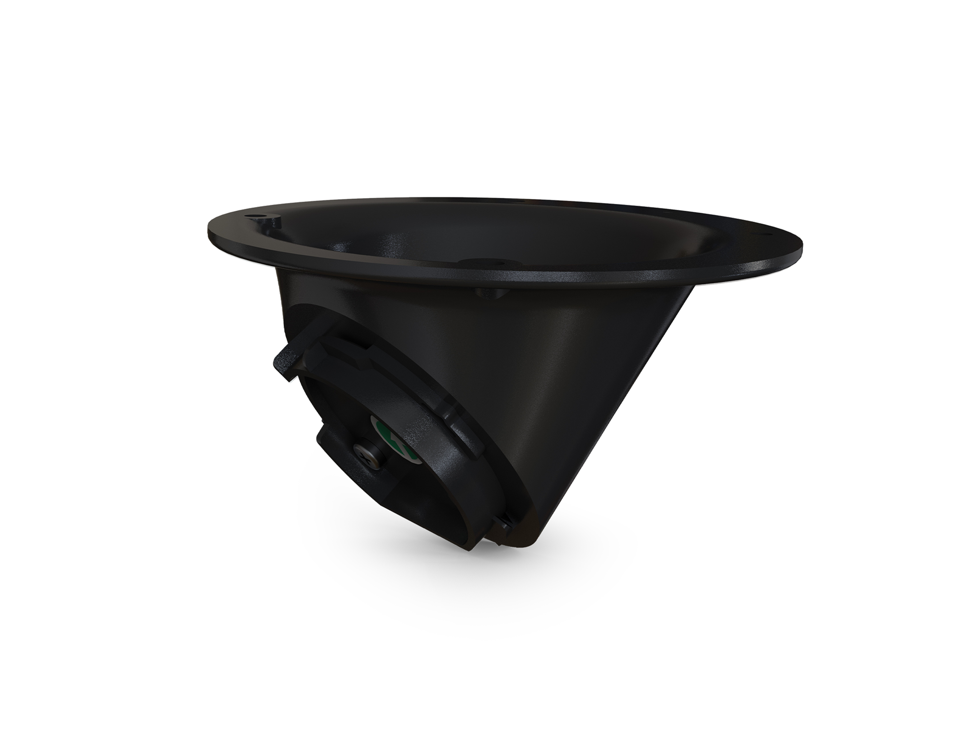 A black ceiling adapter