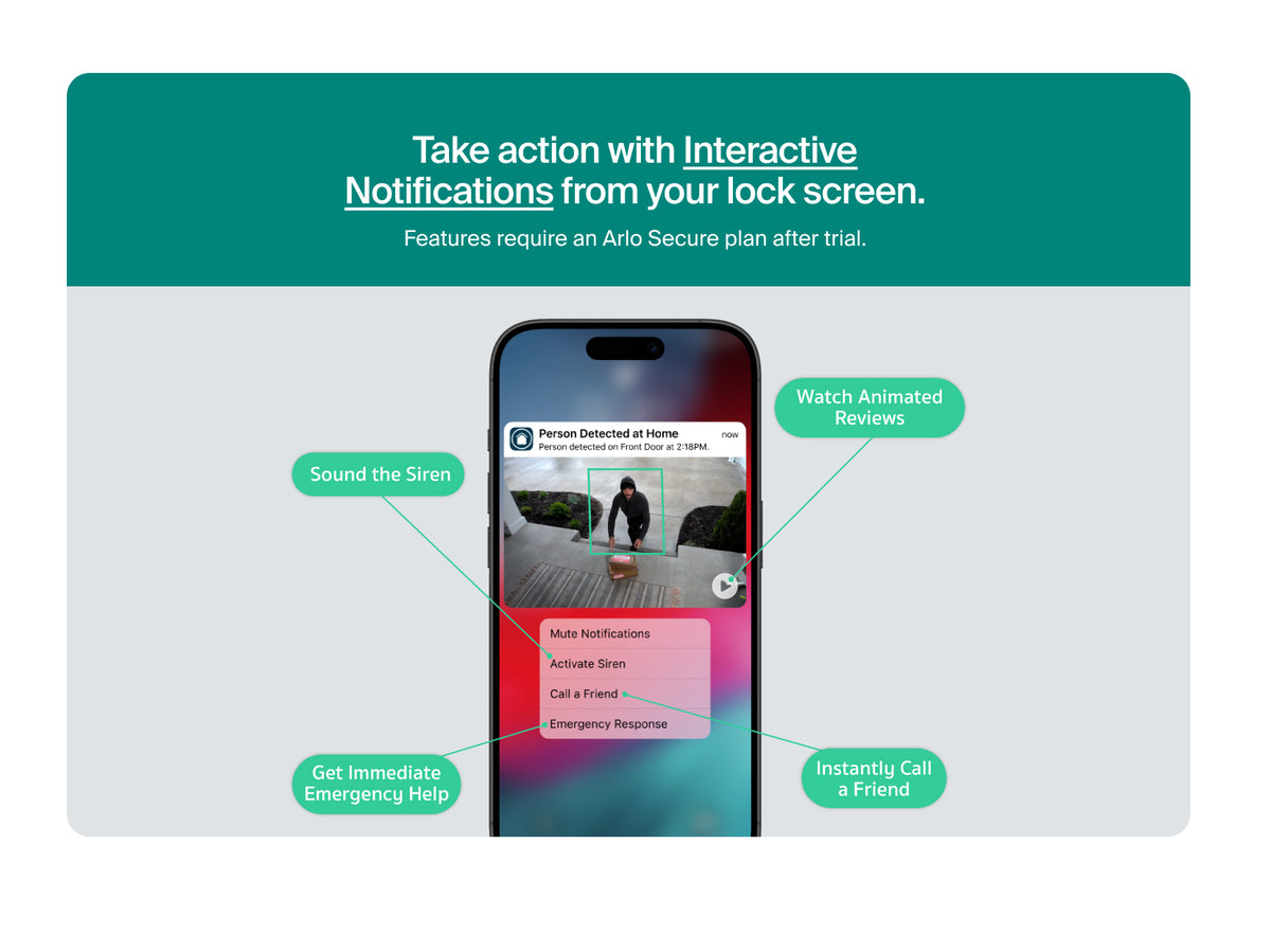 Smart lock app interface with interactive notifications on a smartphone screen.