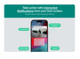 Smart lock app interface with interactive notifications on a smartphone screen.