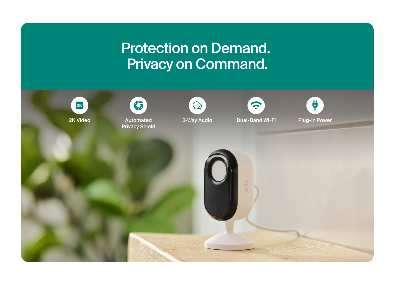 Arlo Indoor 2K Security Camera with Smart Alerts - 3rd Gen