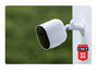 Arlo Pro Security Camera (6th Gen) mounted on a pole with a blurred green background