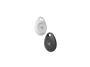 White and black security tags with the Arlo logo