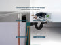 Arlo Sensor mounted on a door, under a sink, next to a pipe, and a burglar stealing from a drawer