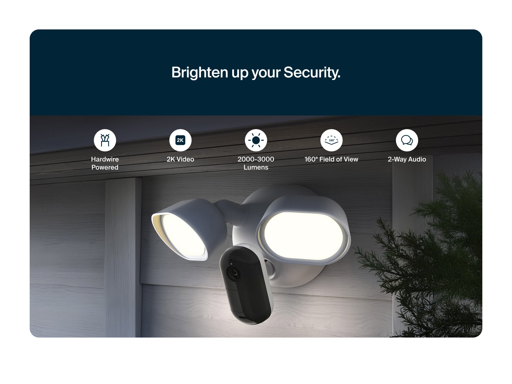 Arlo Wired Floodlight Camera with Motion Detection